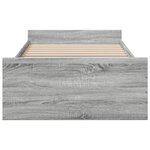 vidaXL Cadre de lit avec tiroirs sans matelas sonoma gris 75x190 cm