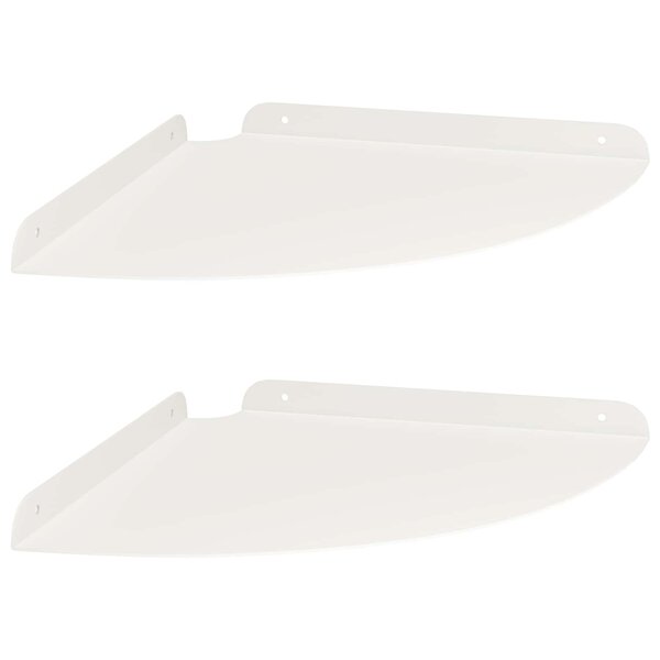 vidaXL Étagère Flottante d'Angle 2 pc Blanc 30 x 30 x 2 cm