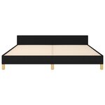 vidaXL Cadre de lit sans matelas noir 180x200 cm tissu