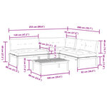 vidaXL Salon palette de jardin avec coussins 4Pièces bois d'acacia massif