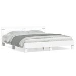 vidaXL Cadre de lit sans matelas blanc 200x200 cm