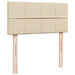vidaXL Sommier à lattes de lit avec matelas Crème 80x200 cm Tissu