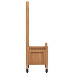 vidaXL Jardinière avec treillis et roues marron bois massif de sapin