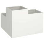 vidaXL Cache-pot de jardin Blanc 80 x 80 x 60 cm Acier
