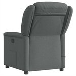 vidaXL Fauteuil de massage inclinable Gris foncé Tissu
