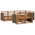 vidaXL Ensemble de canapés d'extérieur 6 pc Naturel