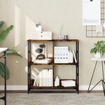 vidaXL Bibliothèque chêne fumé 78 5x33x82 cm bois d'ingénierie