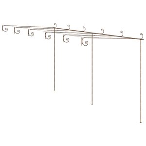 vidaXL Pergola de jardin Marron antique 6x3x2 5 m Fer