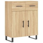 vidaXL Buffet haut Chêne sonoma 69 5x34x180 cm Bois d'ingénierie