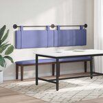 vidaXL Tête de lit suspendue Bleu denim Tissu