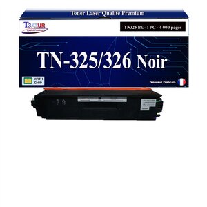 T3AZUR - Toner compatible avec Brother TN325 pour Brother HL-4140CN  HL-4150CDN  HL-4570CDW  HL-4570CDWT Noire - 4 000 pages