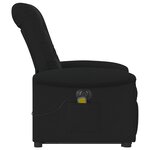 vidaXL Fauteuil inclinable de massage électrique Noir Tissu