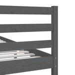 vidaXL Cadre de lit sans matelas bois massif gris 200x200 cm