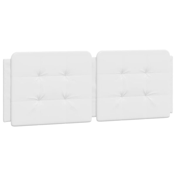 vidaXL Coussin de tête de lit blanc 120 cm similicuir