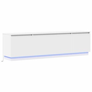 vidaXL Meuble TV avec LED Blanc 180 x 38 x 49 cm Bois d'ingénierie