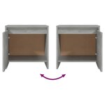 vidaXL Table de chevet gris béton 45x34x44 5 cm bois d'ingénierie