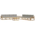vidaXL Ensemble de canapés d'extérieur 9 pc Blanc et gris clair