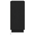 vidaXL Cabinet de chevet avec Noir 71 x 34.5 x 75 cm Bois d'ingénierie