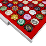 MEDAILLIER : 48 CASES (CAPSULES DE CHAMPAGNE) - Rouge
