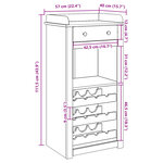 vidaXL Armoire à vin Panama 57x40x111 5 cm bois de pin massif