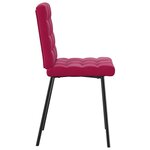 vidaXL Chaises à manger lot de 2 Rouge bordeaux Velours