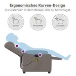 vidaXL Fauteuil de massage inclinable électrique Taupe Tissu