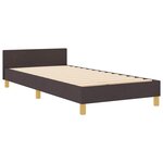 vidaXL Cadre de lit Marron foncé 90x190 cm Tissu