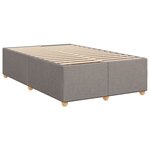 vidaXL Sommier à lattes de lit avec matelas taupe 120x190 cm tissu