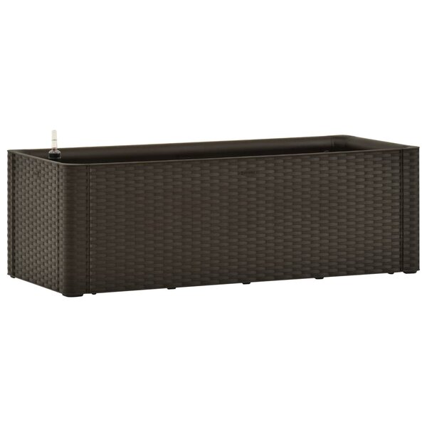 vidaXL Lit surélevé de jardin avec système d'arrosage Moka 100x43x33cm