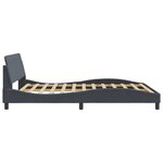 vidaXL Cadre de lit sans matelas gris foncé 160x200 cm velours