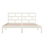 vidaXL Cadre de lit sans matelas blanc bois massif 160x200 cm