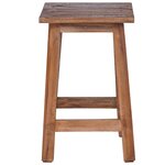 vidaXL Tabouret Naturel 30 x 30 x 47 cm Bois d'Acajou