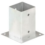 vidaXL Ancres de poteau 4 Pièces Métal galvanisé 91 mm