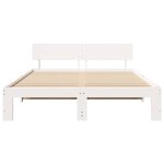 vidaXL Cadre de lit Blanc 160 x 200 cm Bois de pin massif