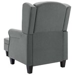 vidaXL Fauteuil avec repose-pied Gris clair Tissu
