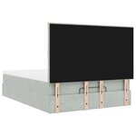 vidaXL Cadre de lit ottoman avec matelas gris clair 140x200 cm velours