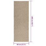 vidaXL Tapis ZIZUR beige 80x200 cm aspect de jute intérieur extérieur