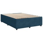 vidaXL Sommier à lattes de lit et matelas bleu 160x200 cm velours