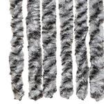 vidaXL Rideau anti-mouches gris et noir et blanc 56x185 cm chenille