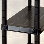 vidaXL Étagère de rangement à 4 niveaux Noir 183x30 5x130 cm Plastique