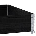 vidaXL Jardinière noir 100x100 cm bois massif de pin