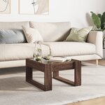 vidaXL Table basse avec LED infini chêne marron 50x53x30 cm