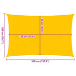 vidaXL Voile d'ombrage 160 g/m² rectangulaire jaune 2x3 5 m PEHD
