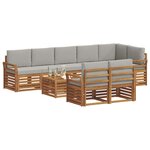 vidaXL Ensemble de canapés d'extérieur 9 pc Gris Naturel et Clair