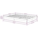 vidaXL Cadre de lit sans matelas blanc bois massif 120x200 cm