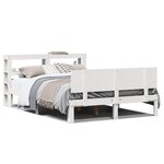 vidaXL Cadre de lit avec tête de lit sans matelas blanc 140x200 cm