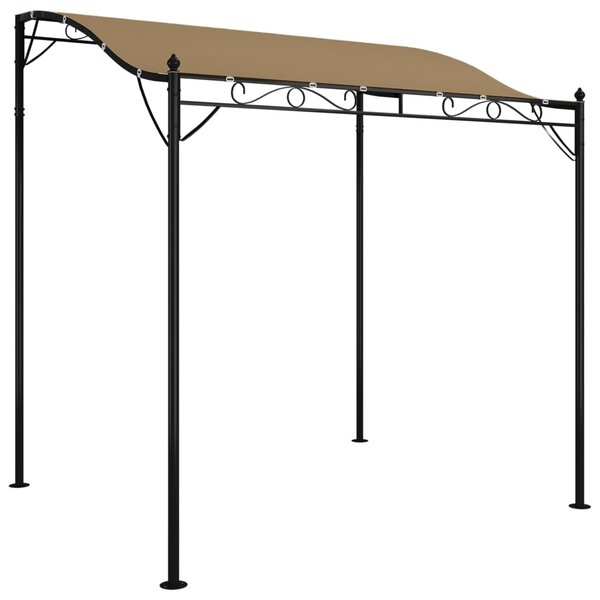 vidaXL Auvent taupe 2x2 3 m 180 g/m² tissu et acier