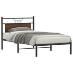 vidaXL Cadre de lit sans matelas chêne marron 100x190 cm