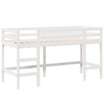 vidaXL Lit superposé et échelle et toit blanc 80x200cm bois pin massif