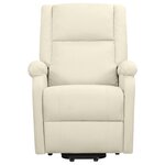 vidaXL Fauteuil de massage Crème Tissu